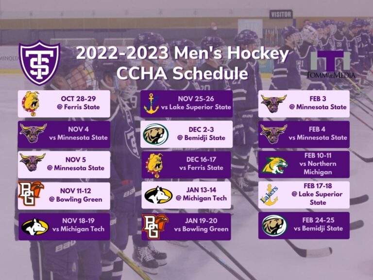 St. Thomas men’s hockey announces 2022-23 CCHA schedule – TommieMedia